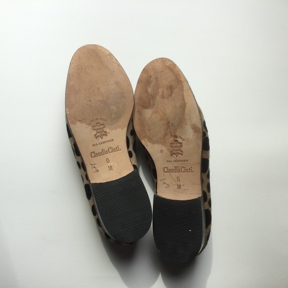 Animal Print Claudia Ciuti Italian Leather Loafers - Picture 7 of 7